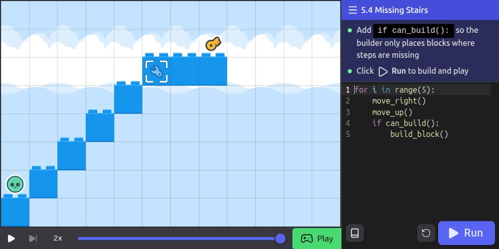 Jump Academy code editor