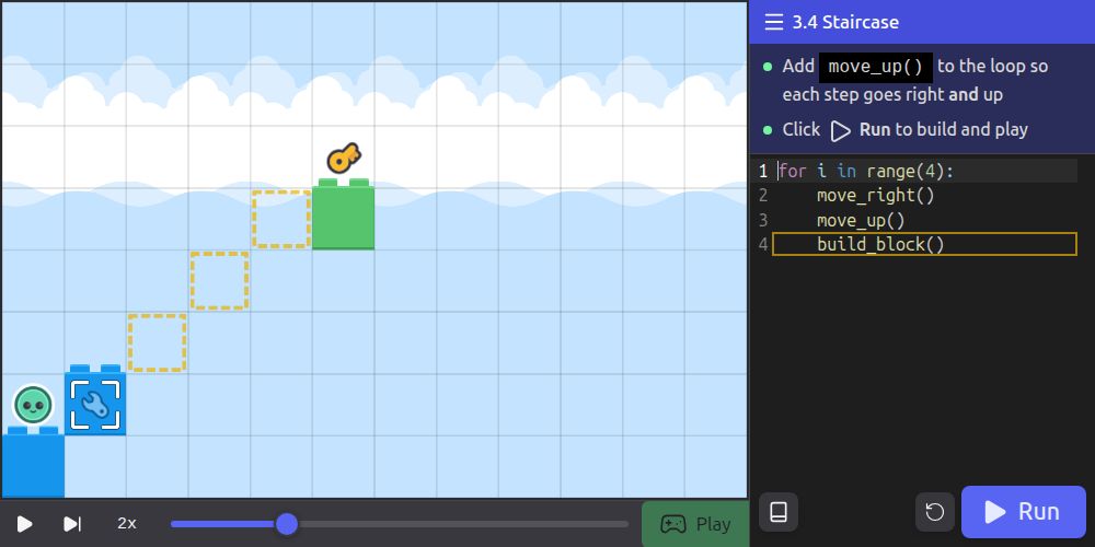 Step-by-step coding lesson