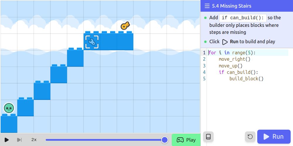 Jump Academy code editor